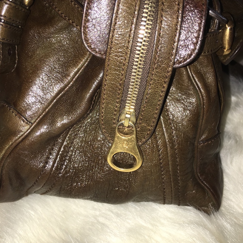 Alexander McQueen Brown Elvie Shoulder Bag - Picture 4 of 8